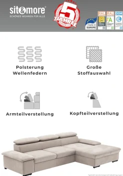 sit&more Ecksofa »Alcudia L-Form« wahlweise mit Schlaffunktion