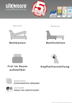 sit&more Ecksofa »Arngast L-Form« inklusive Kopfteilverstellung und Federkern