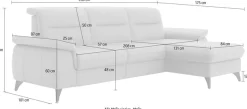 sit&more Ecksofa »Astoria L-Form« wahlweise mit motorischer Relaxfunktion