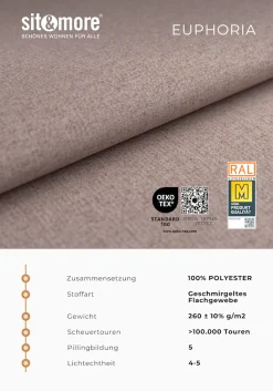 sit&more Ecksofa »Cabrio L-Form, B: 274 cm, mit Sitztiefen-, Arm- & Kopfteilverstellung« 3 Nierenkissen, Federkern, optional Schlaffunktion und Stauraum