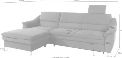 sit&more Ecksofa »Cardoso L-Form« mit Federkern, wahlweise mit Schlaffunktion