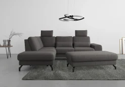 sit&more Ecksofa »Cinturo L-Form« inklusive Sitztiefenverstellung und Federkern, Sitzhöhe 45 cm