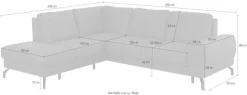 sit&more Ecksofa »Cinturo L-Form« inklusive Sitztiefenverstellung und Federkern, Sitzhöhe 45 cm