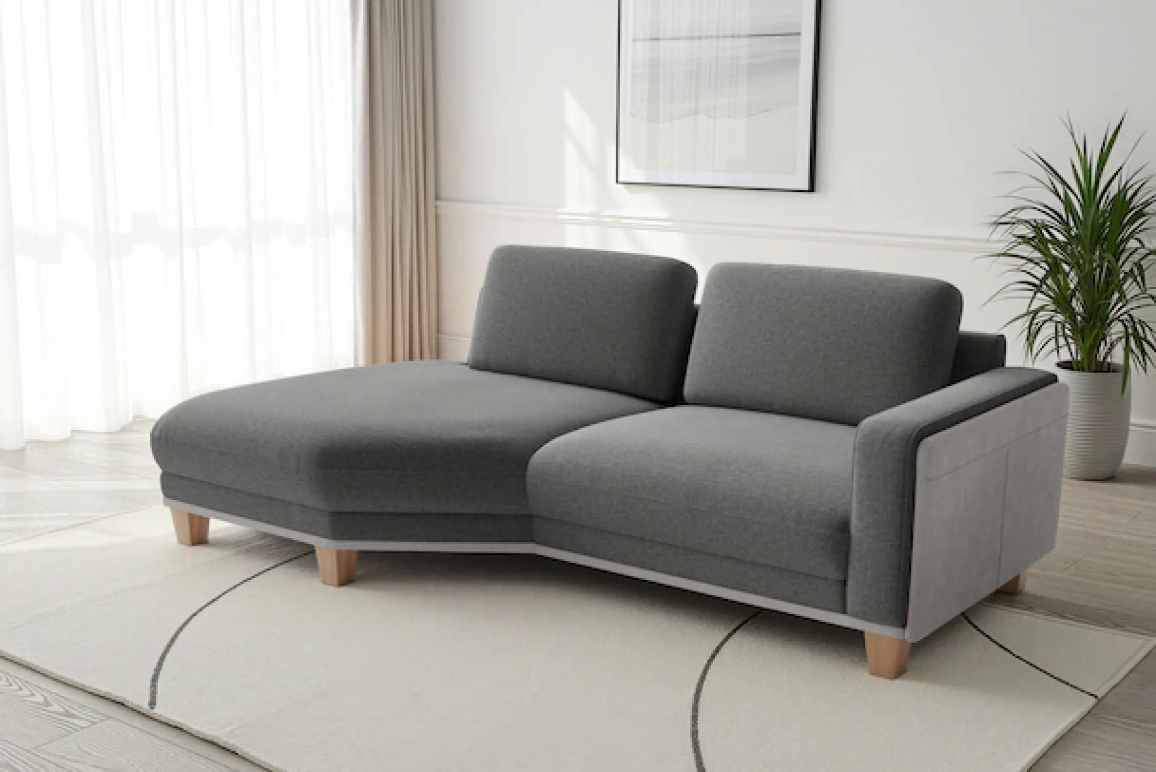 sit&more Ecksofa »Concept« Modernes Sofa in drei Fußfarben zur Auswahl