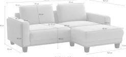 sit&more Ecksofa »Concept« Modernes Sofa in drei Fußfarben zur Auswahl