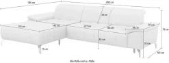 sit&more Ecksofa »Cool L-Form« wahlweise mit Kopfteilverstellung und Vorziehsitz, motorisch