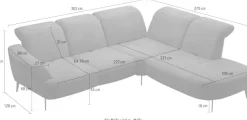 sit&more Ecksofa »Dance, L-Form, inkl. Sitztiefenverstellung« inkl. Click&Seat, optional mit Kopfteilverstellung