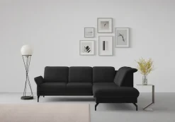 sit&more Ecksofa »Fashion L-Form« wahlweise mit Kopfteilverstellung und Vorziehsitz, motorisch