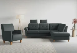 sit&more Ecksofa »Göteborg« inkl. Sitztiefenverstellung, wahlweise mit Bettfunktion & Bettkasten