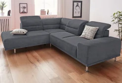 sit&more Ecksofa »Mariola L-Form« mit Federkern und Ottomane, inklusive Sitztiefenverstellung