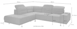 sit&more Ecksofa »Mariola L-Form« mit Federkern und Ottomane, inklusive Sitztiefenverstellung