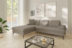 sit&more Ecksofa »Morris Jubi L-Form, B: 247 cm« mit Armteilfunktion & 1 Zierkissen, optional Schlaffunktion