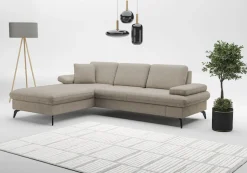 sit&more Ecksofa »Morris Jubi L-Form, B: 247 cm« mit Armteilfunktion & 1 Zierkissen, optional Schlaffunktion