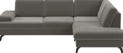sit&more Ecksofa »Morris L-Form, inkl. Sitztiefenverstellung« wahlweise mit Armteilverstellung, Schlaffunktion & Bettkasten