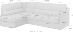 sit&more Ecksofa »Panini L-Form« wahlweise mit Schlaffunktion und Bettkasten