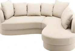 sit&more Ecksofa »Samba L-Form« moderne organische Form, inkl. 7 loser Rückenkissen