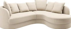 sit&more Ecksofa »Samba L-Form« moderne organische Form, inkl. 7 loser Rückenkissen