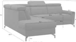 sit&more Ecksofa »Scarlett L-Form« inklusive Kopfteilverstellung, optional Schlaffunktion & Bettkasten