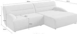 sit&more Ecksofa »Scrabble« Modernes Design in verschiedenen Stoffarten