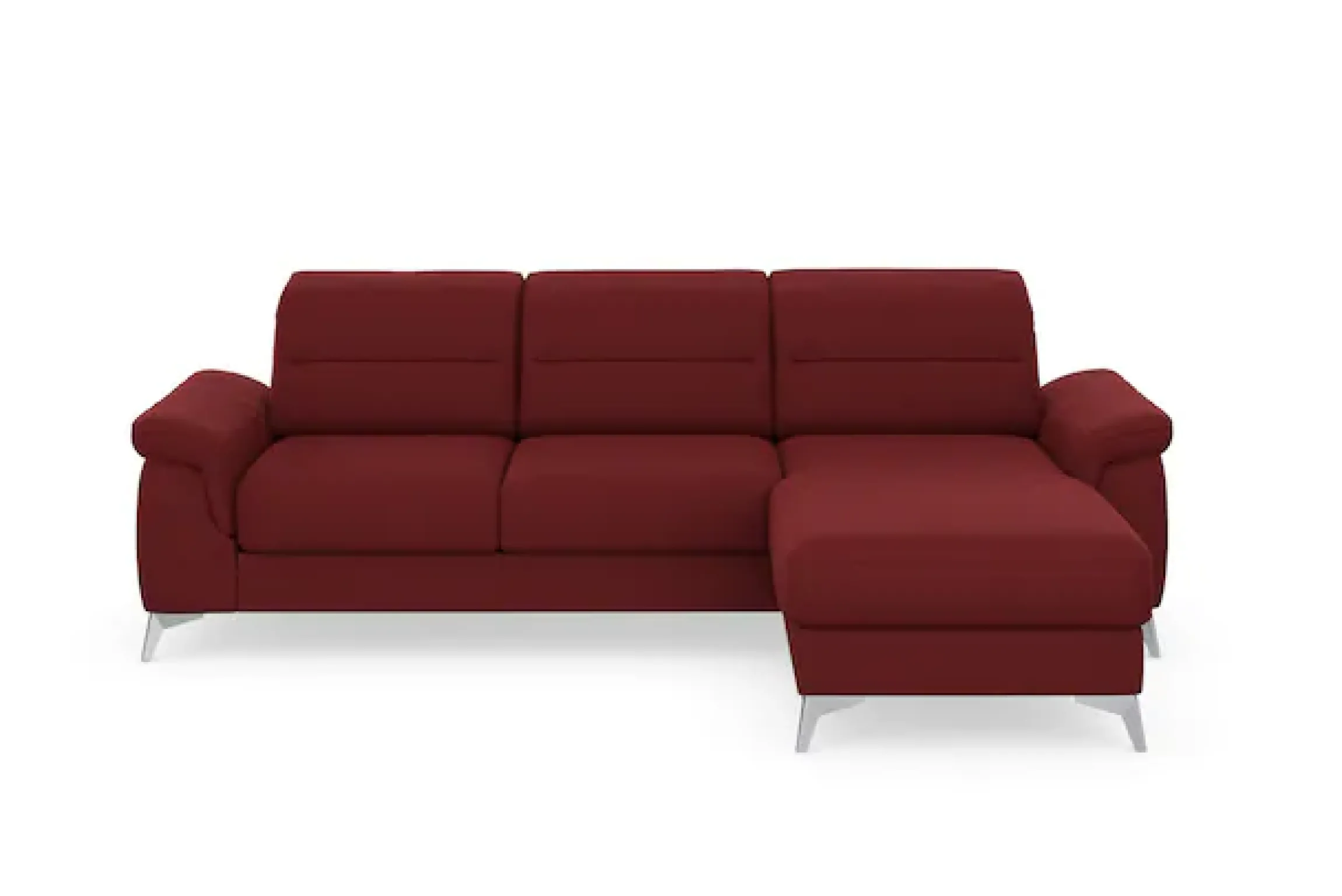 sit&more Ecksofa »Sinatra L-Form« mit Recamiere, optinal mit Kopfteilverstellung und Armteilfunktion