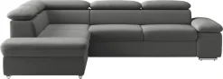 sit&more Ecksofa »Valantine L-Form, B: 272 cm, Armteilverstellung, Kopfteilverstellung« Armteilverstellung, Wellenunterfederung, modernes Design
