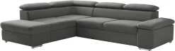 sit&more Ecksofa »Valantine L-Form, B: 272 cm, Armteilverstellung, Kopfteilverstellung« Armteilverstellung, Wellenunterfederung, modernes Design