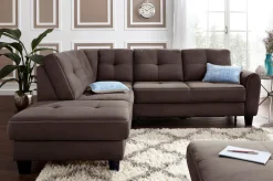 sit&more Ecksofa »Varese L-Form« mit Federkern, wahlweise mit Schlaffunktion und Stauraum