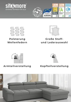 sit&more Ecksofa »Viola, L-Form, B. 249 cm« optional Schlaffunktion
