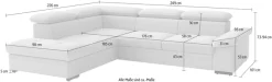sit&more Ecksofa »Viola, L-Form, B. 249 cm« optional Schlaffunktion