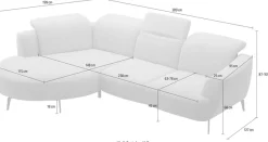 sit&more Ecksofa »Zoe« ink.Sitztiefenverstellung, wahlweise mit Kopfteilverstellung