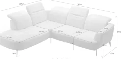 sit&more Ecksofa »Zoe« ink.Sitztiefenverstellung, wahlweise mit Kopfteilverstellung