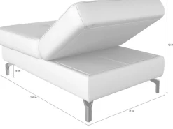 sit&more Hocker »Bendigo« mit Klappfunktion, Bodenfreiheit 15 cm, wahlweise in 2 Fußfarben