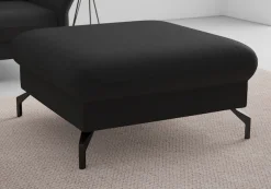 sit&more Hocker »Fashion« inklusive Federkern, mit hochwertigen, schwarzen Metallfüßen