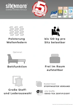 sit&more Hocker »Mailand, B: 102 cm« individuell zu kombinieren