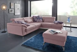 sit&more Hocker »Percy« Fußhöhe 12 cm, wahlweise mit unterschiedlichen Fußfarben