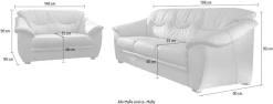 sit&more Polstergarnitur »Top Savona« NaturLEDER® (2-tlg), bestehend aus je einem 2- und 3-Sitzer, Federkern