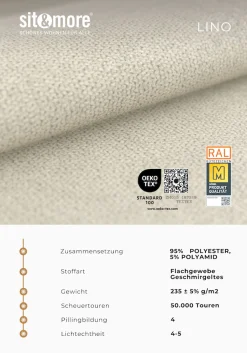 sit&more Polsterhocker »Concept« mit Buchefuß in drei Farben zur Auswahl