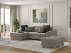 sit&more Polsterhocker »Dundee« mit Klappfunktion, Federkern und hochwertigen Massivholzfüßen
