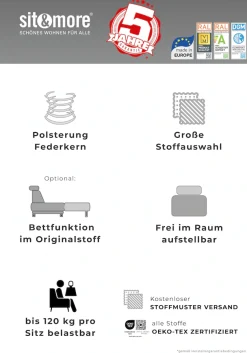 sit&more Polsterhocker »Savona, B: 58 cm« individuell zu kombinieren