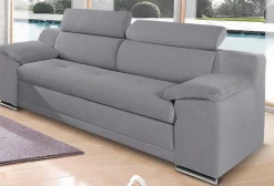 sit&more 3-Sitzer »Andiamo, B: 200 cm, Kopfteilverstellung, Wellenunterfederung« Komfortable Sitzhöhe 43 cm, frei im Raum stellbar, modernes Design