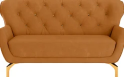 sit&more 2-Sitzer »Orient 3« inkl. 2 Zierkissen mit Strass-Stein, goldfarbene Metallfüße