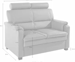sit&more 2-Sitzer »Pisa« mit Federkern