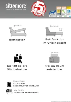 sit&more Sofakissen »Vanity Leder, 3er Set, B: 60 cm«