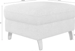 sit&more Stauraumhocker »Grenoble« mit Stauraum und satinierten Füßen