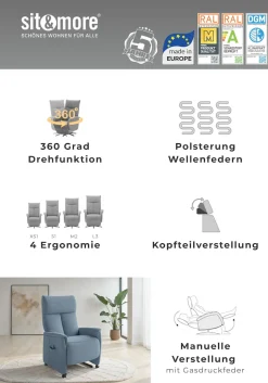 sit&more TV-Sessel »Cremona Comfort« wahlweise manuell oder elektrischer Funktion mit Akku