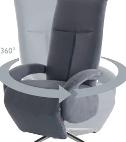 sit&more TV-Sessel »Tycoon mit Kopfteilverstellung und 360° Drehfunktion« wahlweise manuell oder elektrischer Funktion, auch mit Akku (kabellos)