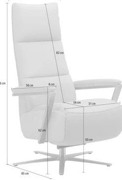 sit&more TV-Sessel »Vario Comfort, inkl. Kopfteilverstellung & 360° Drehfunktion« mit Gasdruck, Höhe der Armlehnen 62cm