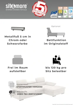 sit&more Wohnlandschaft »Alcudia U-Form« wahlweise mit Schlaffunktion