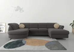 sit&more Wohnlandschaft »Apulia U-Form« wahlweise Schlaffunktion, Bettkasten und Kopf- und Armteilverstellung