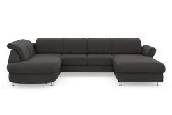 sit&more Wohnlandschaft »Apulia U-Form« wahlweise Schlaffunktion, Bettkasten und Kopf- und Armteilverstellung